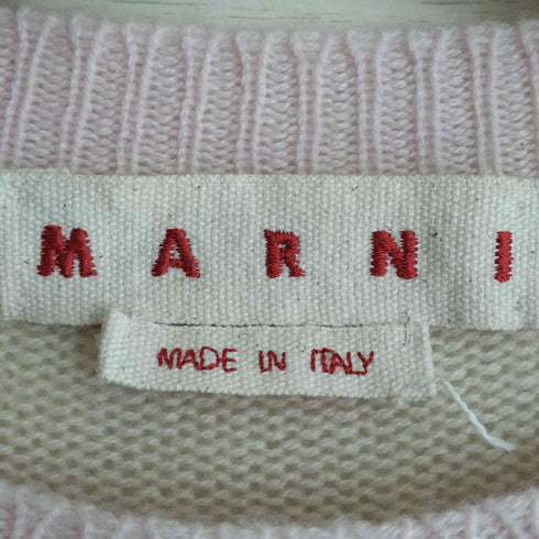 マルニ MARNI 20ss イタリア製 カシミヤ リブ切替 クルーネックニット レディース EUR:40