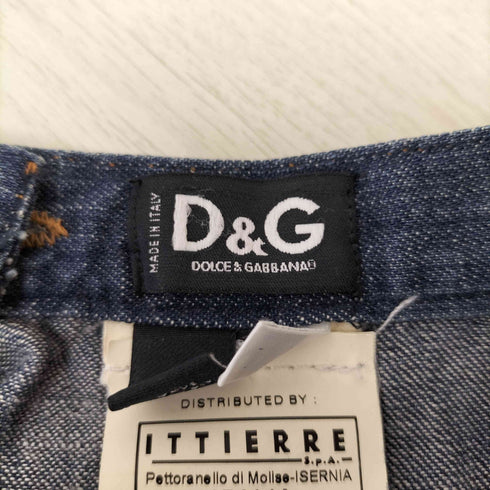ディーアンドジードルチェアンドガッバーナ D&G DOLCE&GABBANA デニムプリーツスカート レディース 26/40