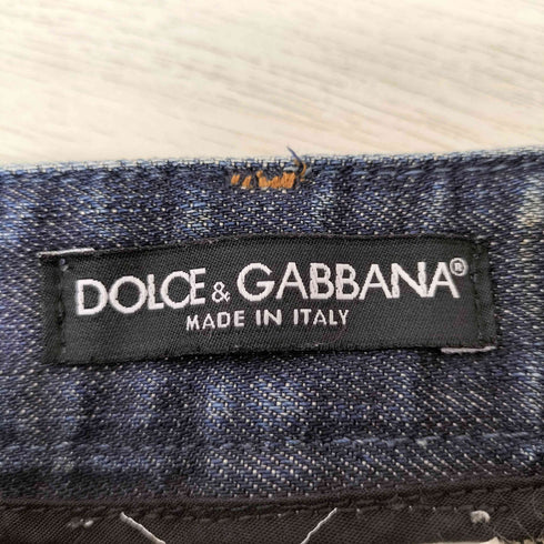 ドルチェアンドガッバーナ DOLCE&GABBANA イタリア製 パイソンパッチ DGロゴ デニムスカート Y2K グランジ レディース JPN:40