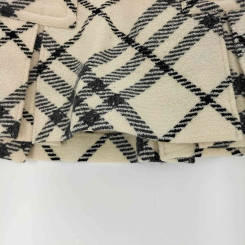 バーバリーブルーレーベル BURBERRY BLUE LABEL ポケット ウールチェックミニスカート レディース JPN:38