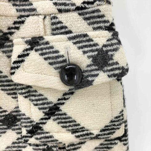 バーバリーブルーレーベル BURBERRY BLUE LABEL ポケット ウールチェックミニスカート レディース JPN:38