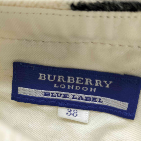 バーバリーブルーレーベル BURBERRY BLUE LABEL ポケット ウールチェックミニスカート レディース JPN:38