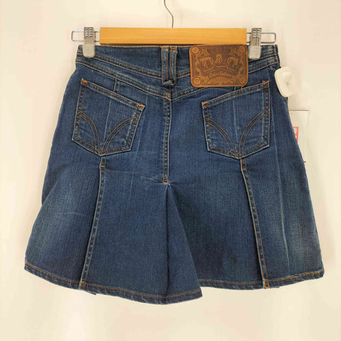 ディーアンドジードルチェアンドガッバーナ D&G DOLCE&GABBANA デニムプリーツスカート レディース 22/36