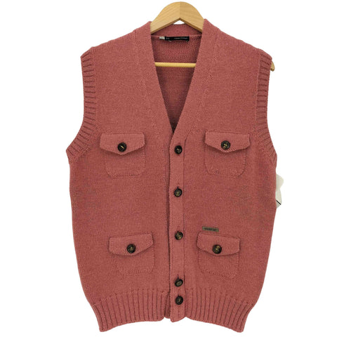 ディースクエアード DSQUARED2 11aw アルパカ混 マルチポケット ニットベスト メンズ import:L