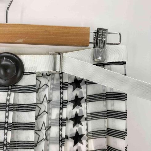 サカイ Sacai 17SS スタープリント プリーツ ラップ スカート レディース JPN:2