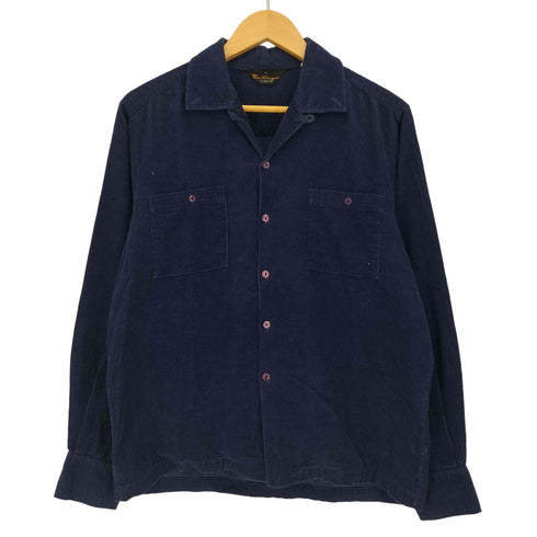 ベンシャーマン Ben Sherman 細畝 コーデュロイ 長袖 オープンカラーシャツ ボックスシルエット メンズ import:M