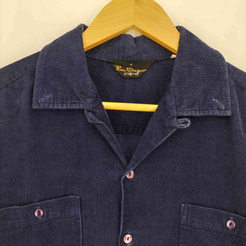 ベンシャーマン Ben Sherman 細畝 コーデュロイ 長袖 オープンカラーシャツ ボックスシルエット メンズ import:M