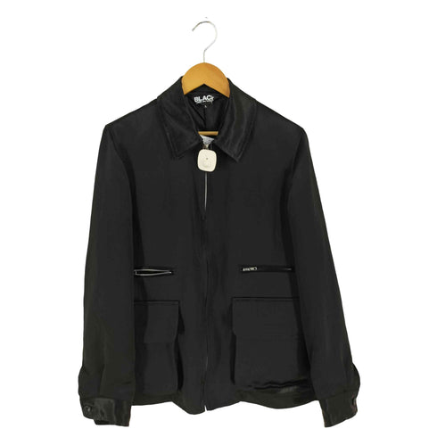 ブラックコムデギャルソン BLACK COMME des GARCONS アセテート リライムサテン ジャケット メンズ import:L