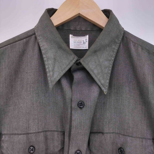 ビッグマックジェイシーペニー BIG MAC JCPenney 70s NO-IRON 襟芯 長袖 シャンブレーシャツ メンズ