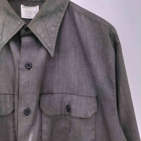 ビッグマックジェイシーペニー BIG MAC JCPenney 70s NO-IRON 襟芯 長袖 シャンブレーシャツ メンズ