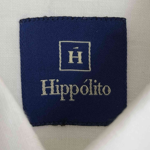 Hippolito 襟芯 リネン 長袖 キューバシャツ メンズ