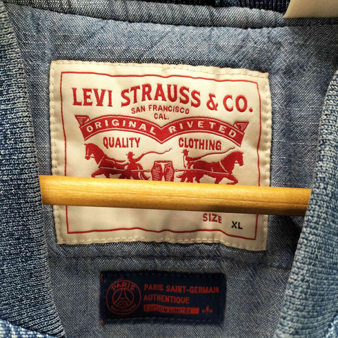 リーバイス Levis PSG コラボ 中綿 パディング ボンバー ジャケット スタジャン ブルゾン Thermore サーモア メンズ import:XL