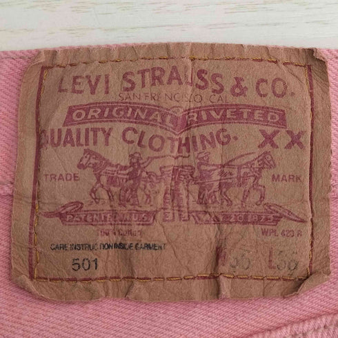 リーバイス Levis 90s USA製 ボタン裏524刻印 501 後染め カラー デニム メンズ W36 L36