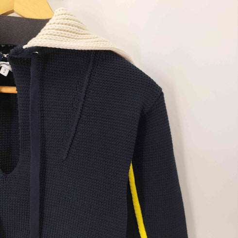 スリーワンフィリップリム 3.1 phillip lim Vネック セーラーカラー クロップド ロングスリーブ ニットセーター レディース import:S
