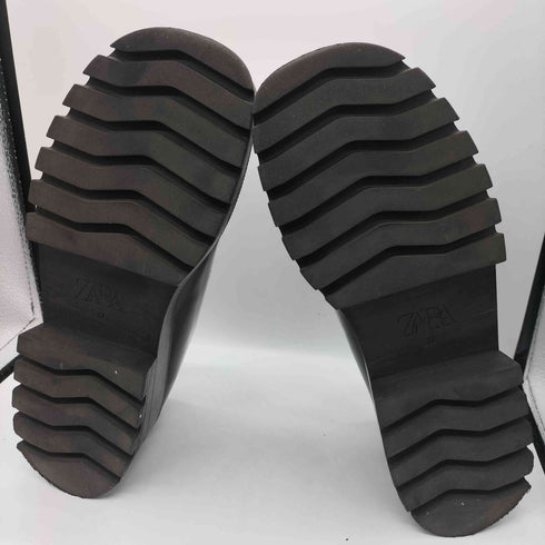 ザラ ZARA Bijou Mary jane ビジュー 装飾 メリージェーン 厚底 ローファー レディース EUR:37