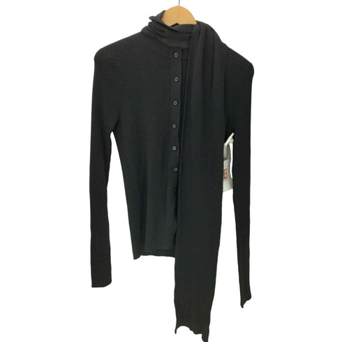 ザラ ZARA 25AW RIB KNIT CARDIGAN WITH SCARF スカーフ 付き リブニット カーディガン レディース import:M
