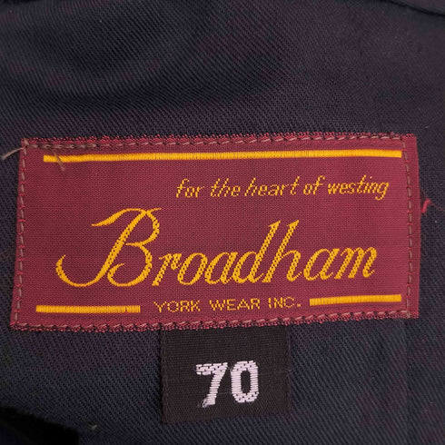 Broadham センタープレス ウールスラックスパンツ メンズ 70
