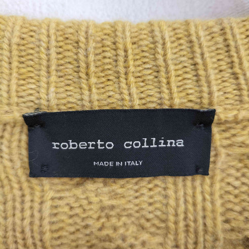 ロベルトコリーナ ROBERTO COLLINA イタリア製 ウール100 ケーブルニット メンズ EUR:46
