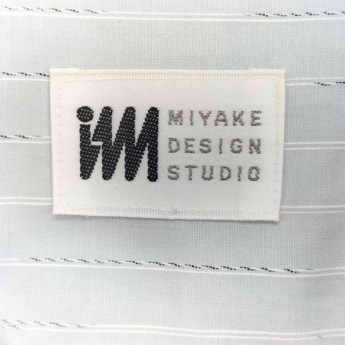 イッセイミヤケ ISSEY MIYAKE DESIGN STUDIO ストライプ柄 コットン 長袖シャツ メンズ
