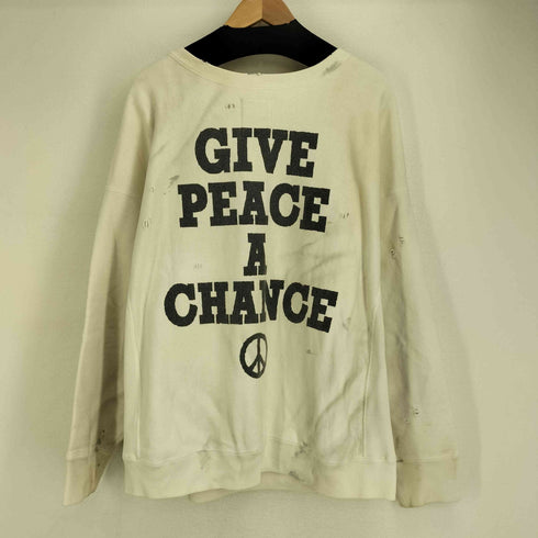 バウワウ BOWWOW YOKO SWEAT SHIRTS PEACENIK ダメージ加工 メンズ import:L