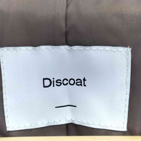 ディスコート Discoat チェック柄 ビックシルエット チェスター コート レディース F