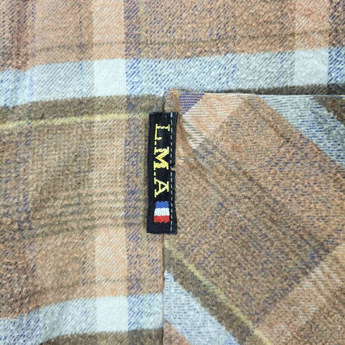 L.M.A 90-00s フレンチ チェックネルグランパシャツ メンズ JPN:4