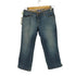 バーバリーブルーレーベル BURBERRY BLUE LABEL ノバチェック クロップド デニムパンツ レディース EUR:36