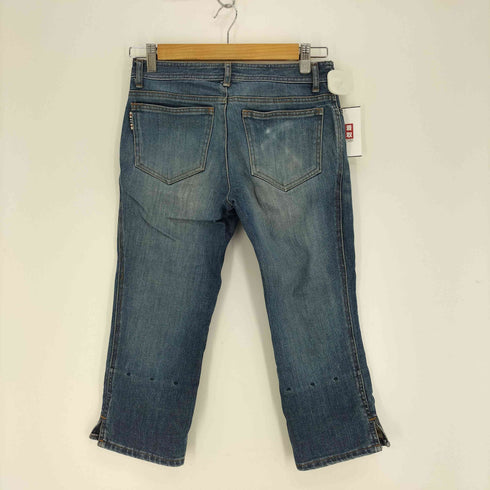 バーバリーブルーレーベル BURBERRY BLUE LABEL ノバチェック クロップド デニムパンツ レディース EUR:36