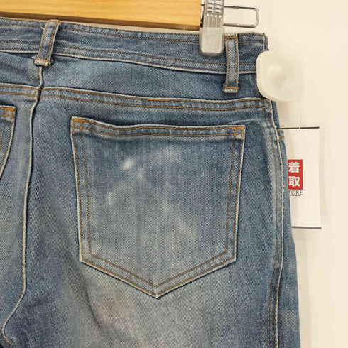 バーバリーブルーレーベル BURBERRY BLUE LABEL ノバチェック クロップド デニムパンツ レディース EUR:36