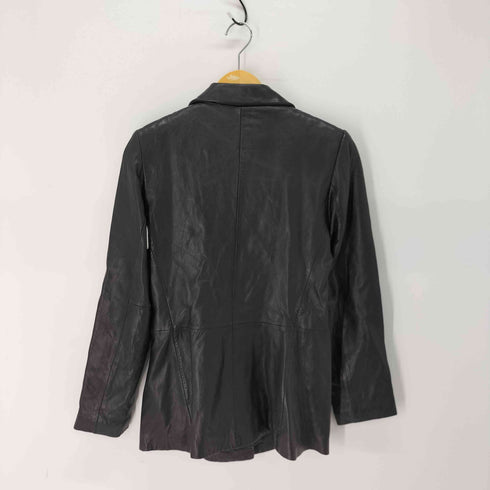 ジョーンズニューヨーク JONES NEW YORK Genuine Leather 本革 3B レザー テーラードジャケット レディース import:S