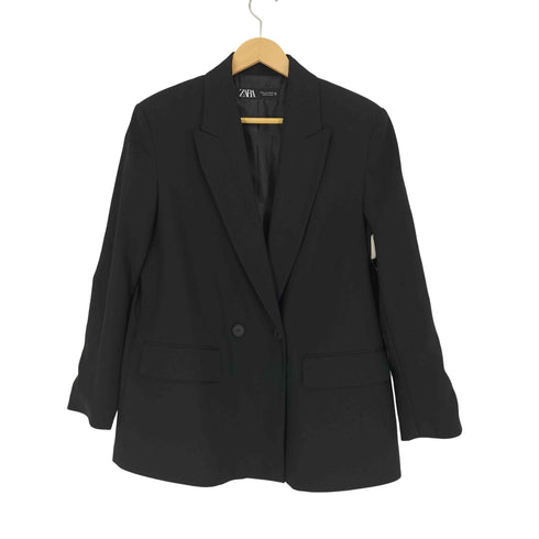 ザラ ZARA ピークドラペル ダブルブレスト テーラード ジャケット レディース JPN:M