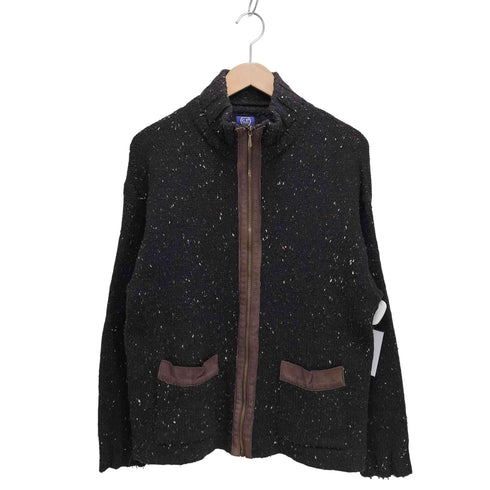 シーピーカンパニー C.P.COMPANY 90S 95aw ロメオジリ期 ネップ加工 スウェード 切り替え エルボーパッチ ドライバーズニット archive メンズ