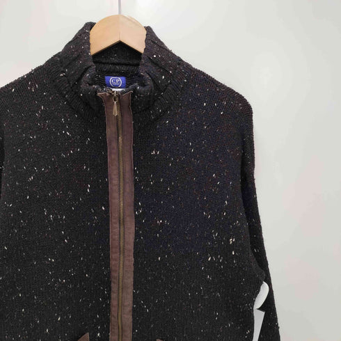 シーピーカンパニー C.P.COMPANY 90S 95aw ロメオジリ期 ネップ加工 スウェード 切り替え エルボーパッチ ドライバーズニット archive メンズ