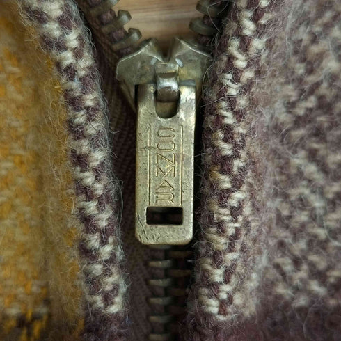 推定50s-60s CONMARジッパー チェックウールシャツジャケット メンズ