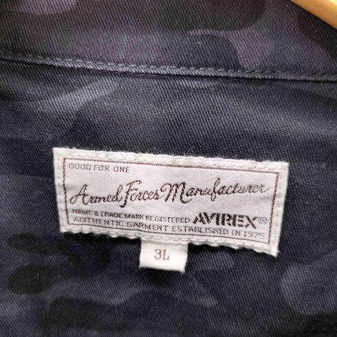 アヴィレックス AVIREX 迷彩S/Sワークシャツ メンズ 3L