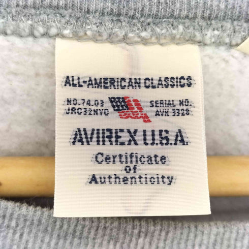 アヴィレックス AVIREX U.S. ARMY AIR CORPS プリントプルオーバースウェット メンズ JPN:XL