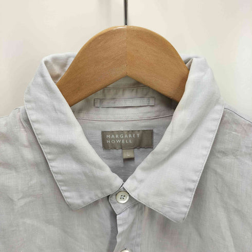 マーガレットハウエル MARGARET HOWELL S/Sリネンシャツ メンズ JPN:L