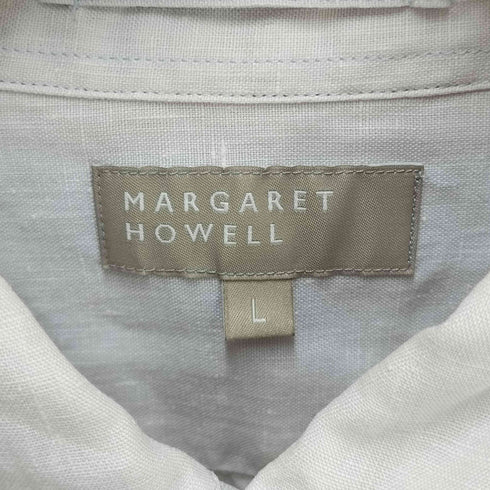 マーガレットハウエル MARGARET HOWELL S/Sリネンシャツ メンズ JPN:L