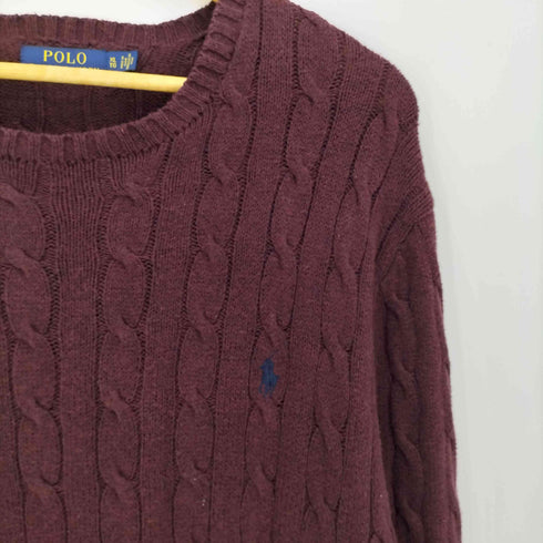 ポロラルフローレン POLO RALPH LAUREN ポニー刺繍ケーブル網コットンニットセーター メンズ JPN:XL