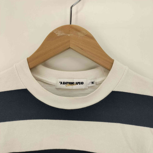アベイシングエイプ A BATHING APE ボーダー柄 クルーネック S/S Tシャツ メンズ import:M