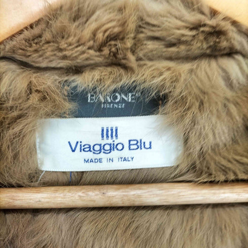 ビアッジョブルー Viaggio Blu BARONE パッチワークレザーファーコート レディース import:S