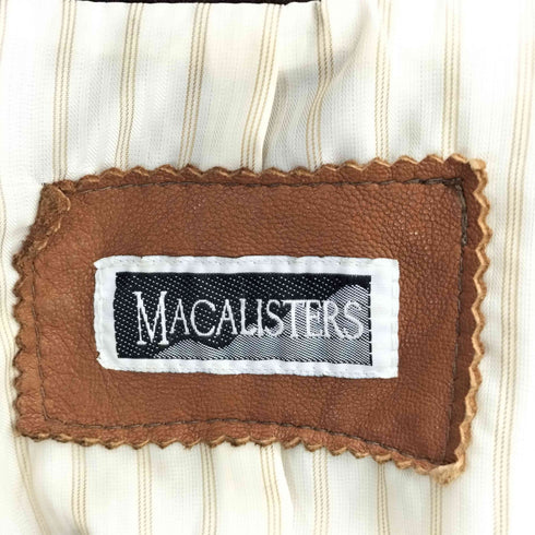 MACALISTERS 90S ディアスキンレザー1Bジャケット メンズ 10