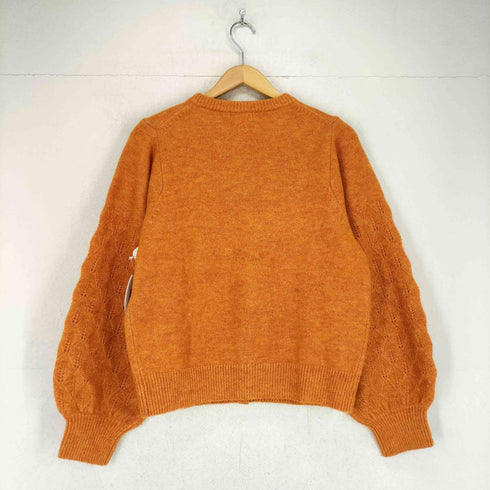ビューティーアンドユースユナイテッドアローズ BEAUTY & YOUTH UNITED ARROWS 袖透かし編みクルーネックニットカーディガン レディース