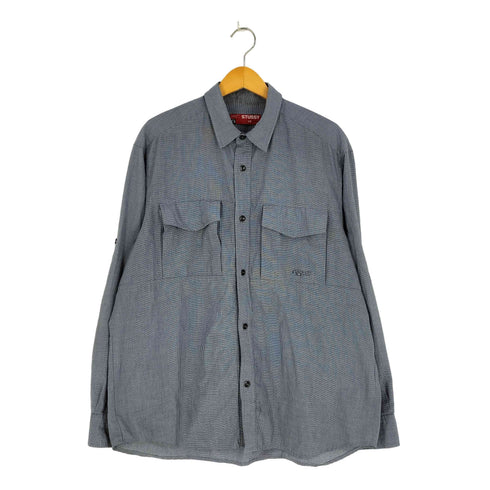 ステューシー Stussy 90-2000s OLD チェック ワークシャツ メンズ import:L