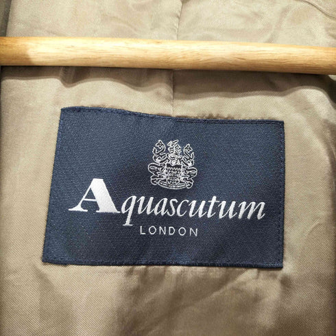 アクアスキュータム AQUASCUTUM ライナー付き比翼ステンカラーコート バルマカーンコート メンズ 40