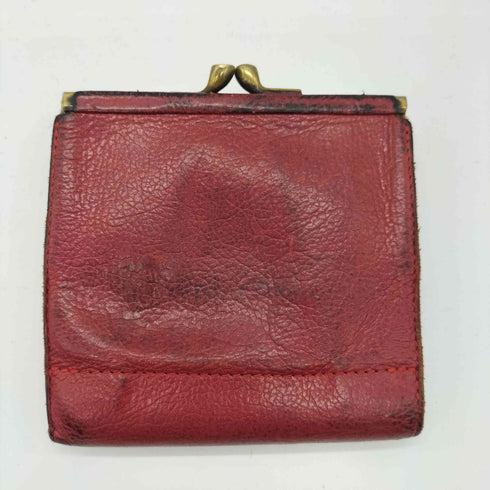 イルビゾンテ IL BISONTE MADE IN ITALY イタリア製 ロゴ刻印 本革 リアルレザー ウォレット 三つ折り財布 がま口 レディース