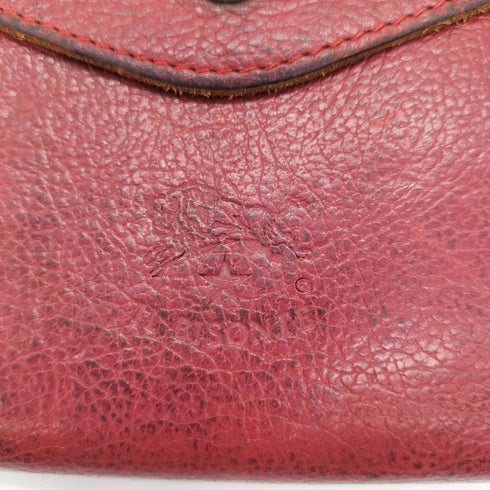 イルビゾンテ IL BISONTE MADE IN ITALY イタリア製 ロゴ刻印 本革 リアルレザー ウォレット 三つ折り財布 がま口 レディース