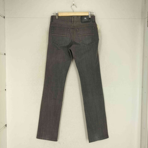 バーバリーブラックレーベル BURBERRY BLACK LABEL ボタンフライブラックデニムパンツ メンズ 70