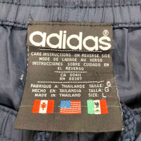 アディダス adidas 90-00s 万国旗タグ サイドラインナイロンパンツ メンズ L