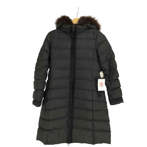ランバンオンブルー LANVIN en Bleu フォックスファー フーデッドダウンコート レディース EUR:38